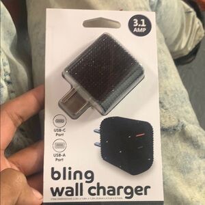 Bling Wall Charger - Black